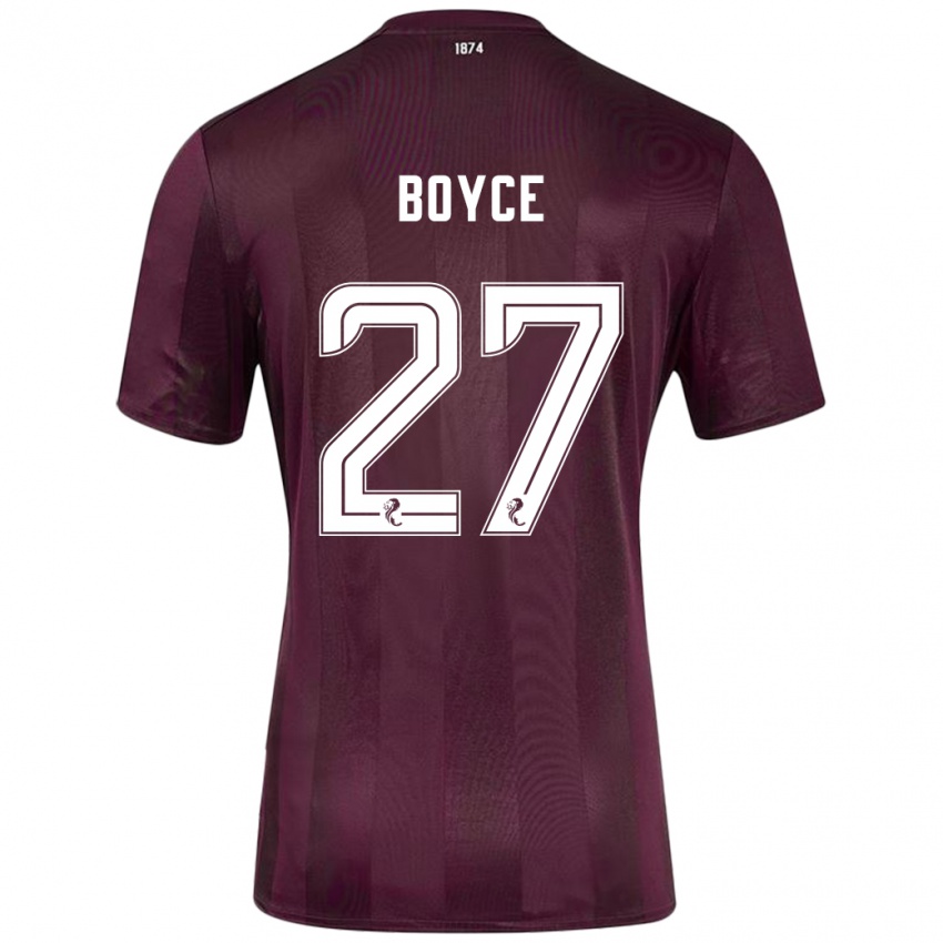 Gyermek Liam Boyce #27 Burgundia Hazai Jersey 2024/25 Mez Póló Ing