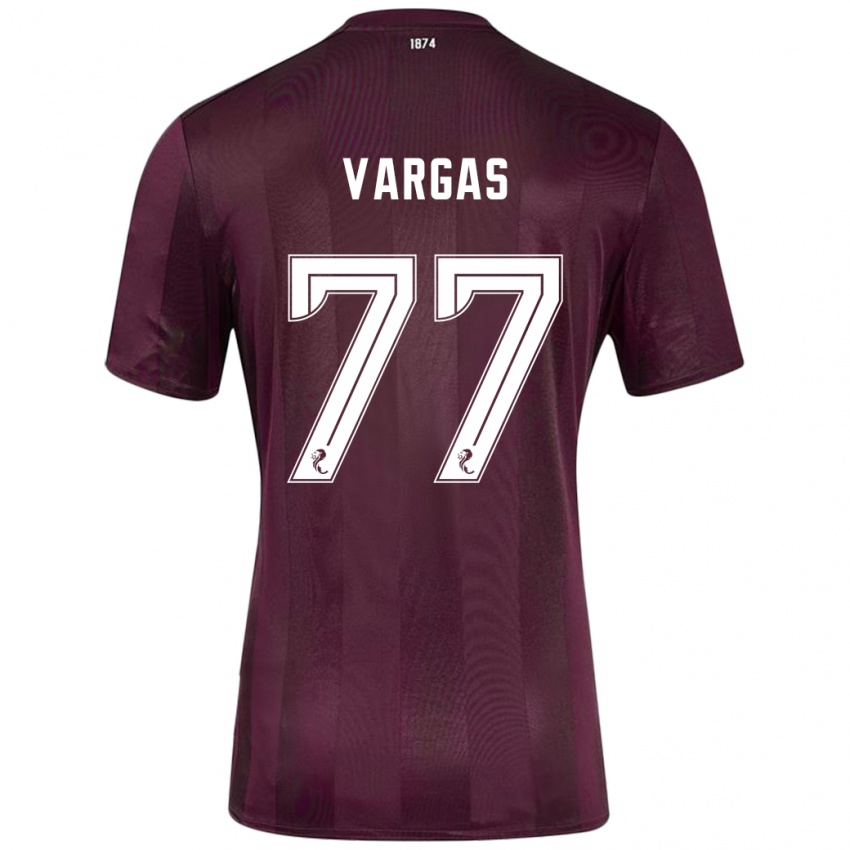 Gyermek Kenneth Vargas #77 Burgundia Hazai Jersey 2024/25 Mez Póló Ing