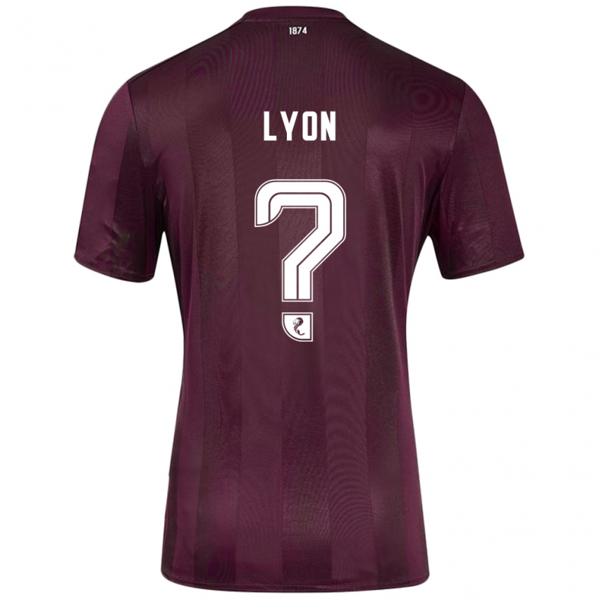 Gyermek Jack Lyon #0 Burgundia Hazai Jersey 2024/25 Mez Póló Ing