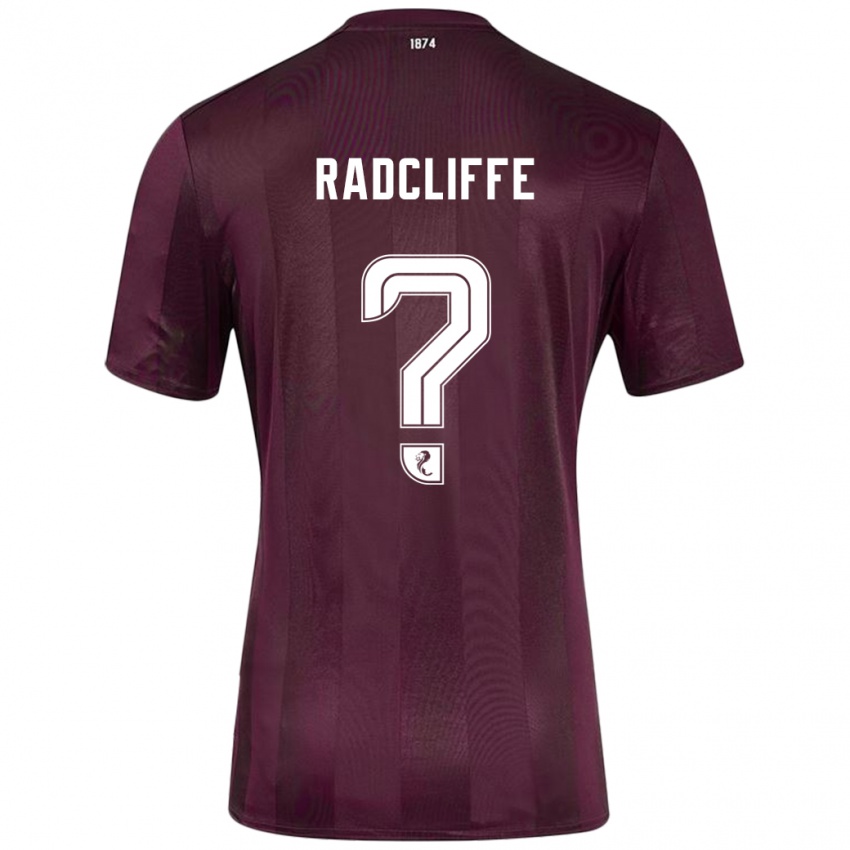 Gyermek Josh Radcliffe #0 Burgundia Hazai Jersey 2024/25 Mez Póló Ing