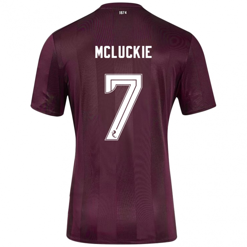 Gyermek Bobby Mcluckie #7 Burgundia Hazai Jersey 2024/25 Mez Póló Ing