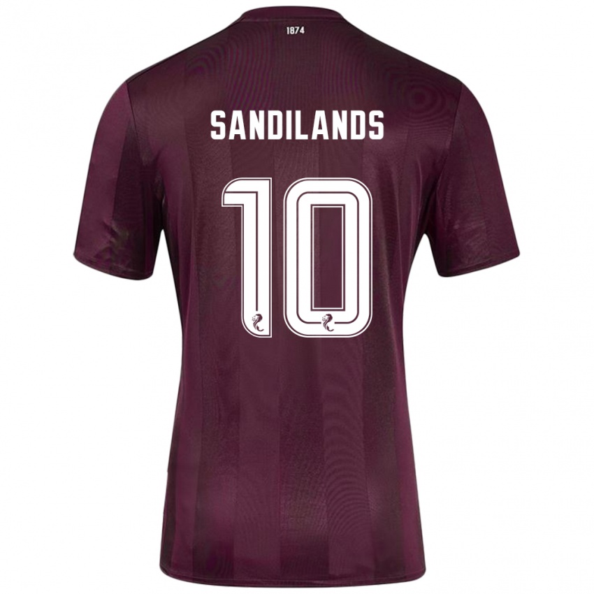 Gyermek Callum Sandilands #10 Burgundia Hazai Jersey 2024/25 Mez Póló Ing