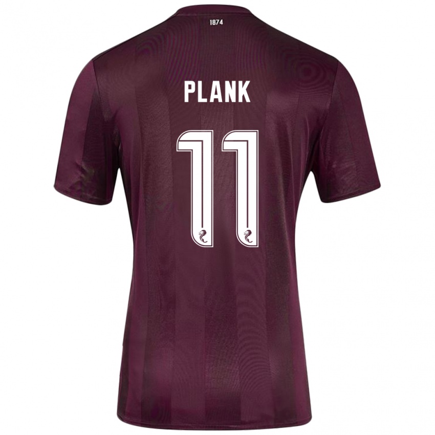 Gyermek Dom Plank #11 Burgundia Hazai Jersey 2024/25 Mez Póló Ing