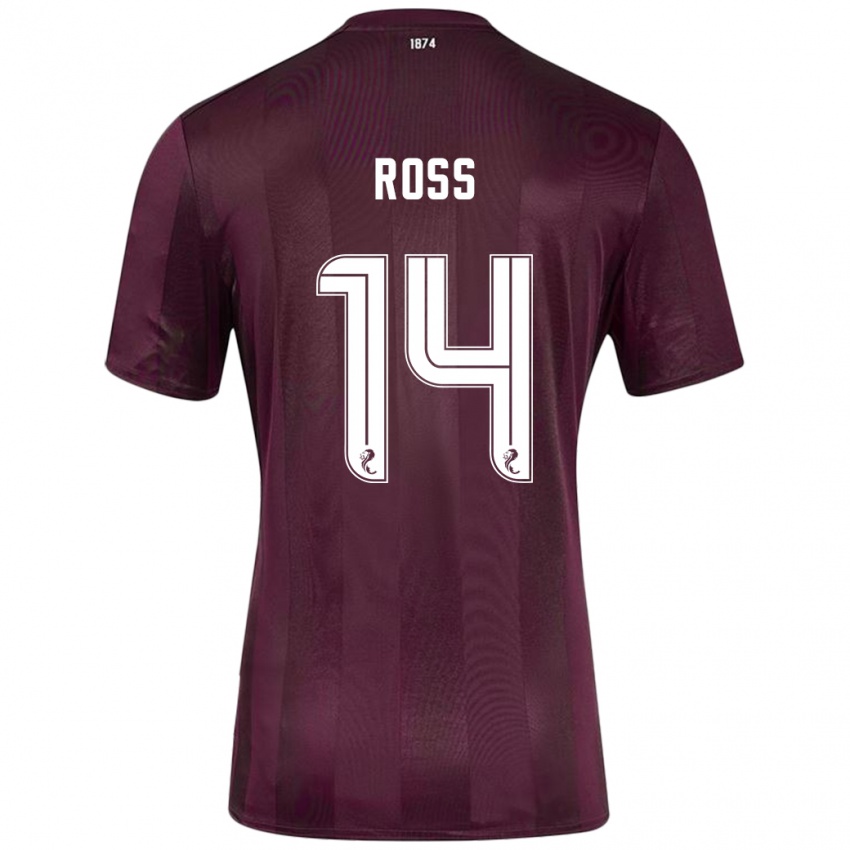 Gyermek Mackenzie Ross #14 Burgundia Hazai Jersey 2024/25 Mez Póló Ing