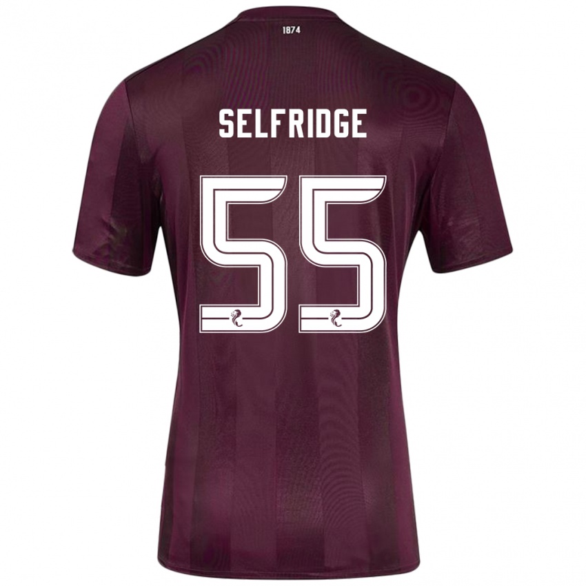 Gyermek Louis Selfridge #55 Burgundia Hazai Jersey 2024/25 Mez Póló Ing