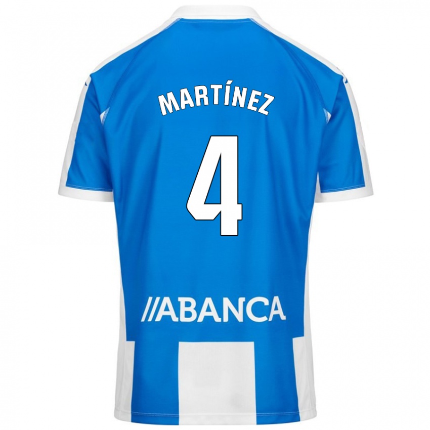 Gyermek Pablo Martínez #4 Kék Fehér Hazai Jersey 2024/25 Mez Póló Ing