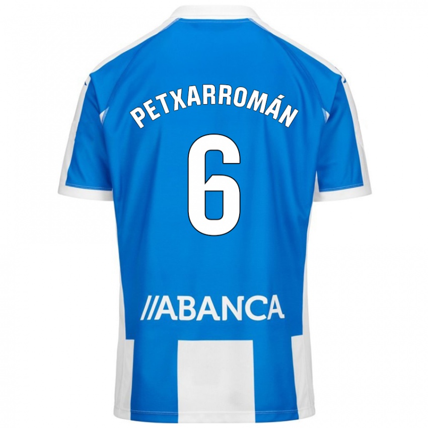 Gyermek Álex Petxa #6 Kék Fehér Hazai Jersey 2024/25 Mez Póló Ing