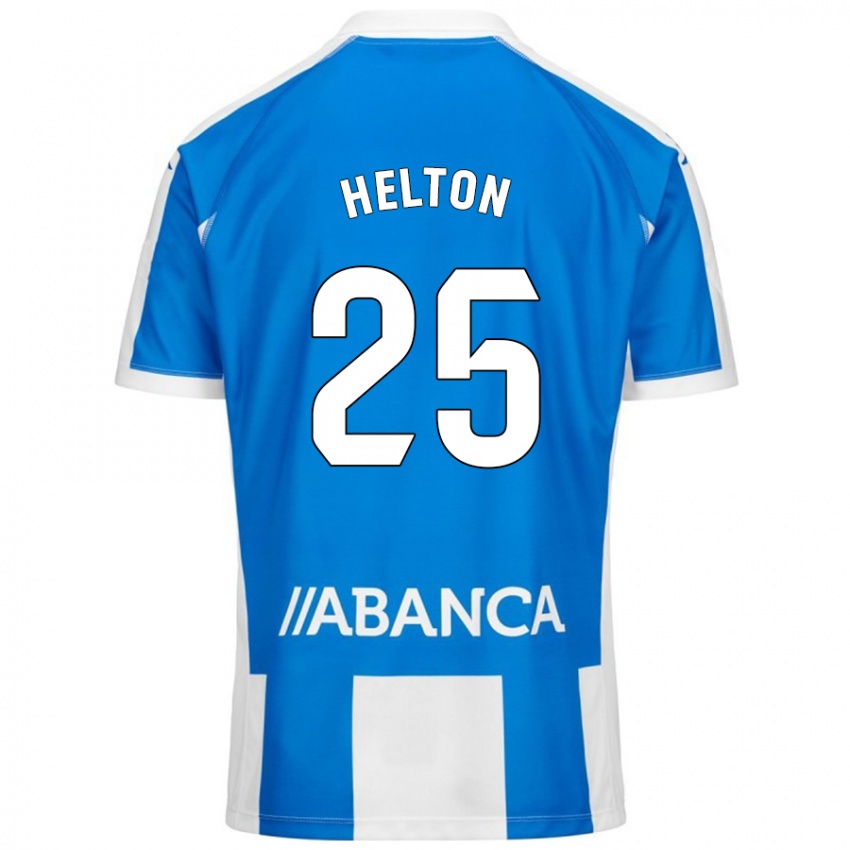 Gyermek Helton Leite #25 Kék Fehér Hazai Jersey 2024/25 Mez Póló Ing