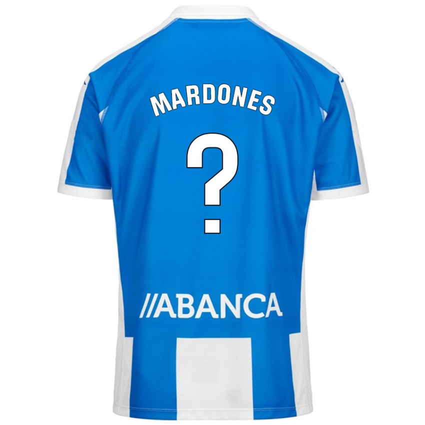 Gyermek Alvaro Mardones #0 Kék Fehér Hazai Jersey 2024/25 Mez Póló Ing