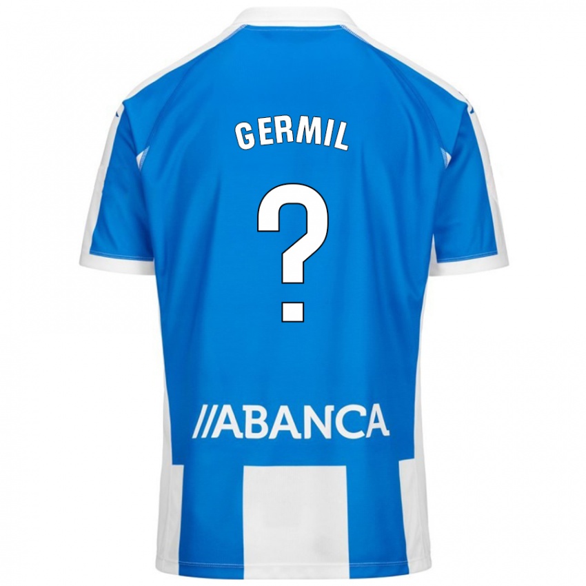 Gyermek Darío Germil #0 Kék Fehér Hazai Jersey 2024/25 Mez Póló Ing