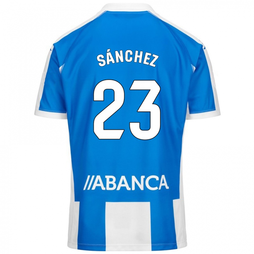 Gyermek Kevin Sánchez #23 Kék Fehér Hazai Jersey 2024/25 Mez Póló Ing