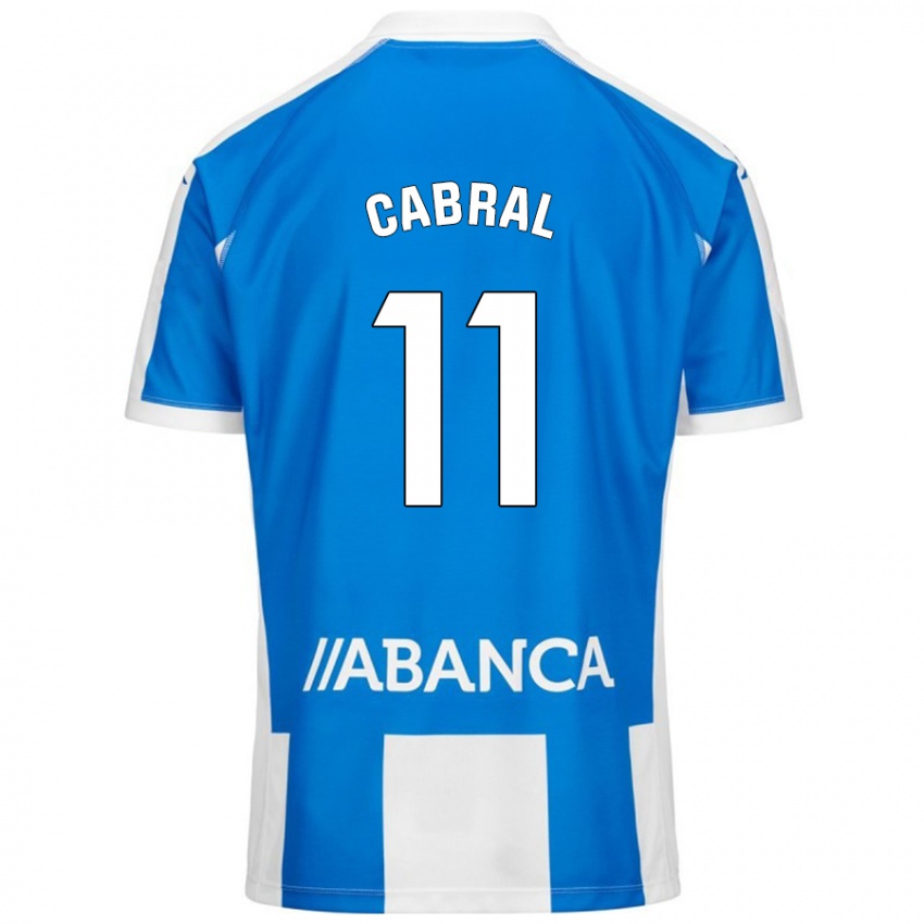 Gyermek Millene Cabral #11 Kék Fehér Hazai Jersey 2024/25 Mez Póló Ing