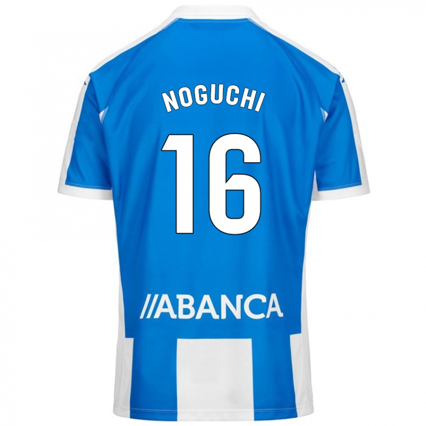 Gyermek Ayaka Noguchi #16 Kék Fehér Hazai Jersey 2024/25 Mez Póló Ing