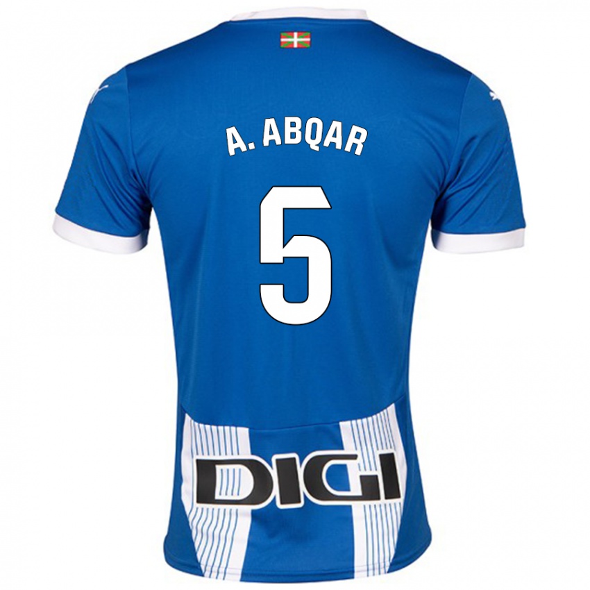 Gyermek Abdel Abqar #5 Kék Hazai Jersey 2024/25 Mez Póló Ing