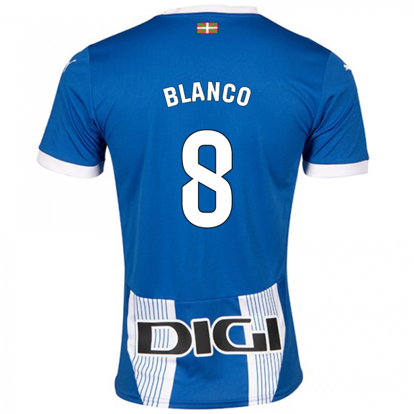 Gyermek Antonio Blanco #8 Kék Hazai Jersey 2024/25 Mez Póló Ing