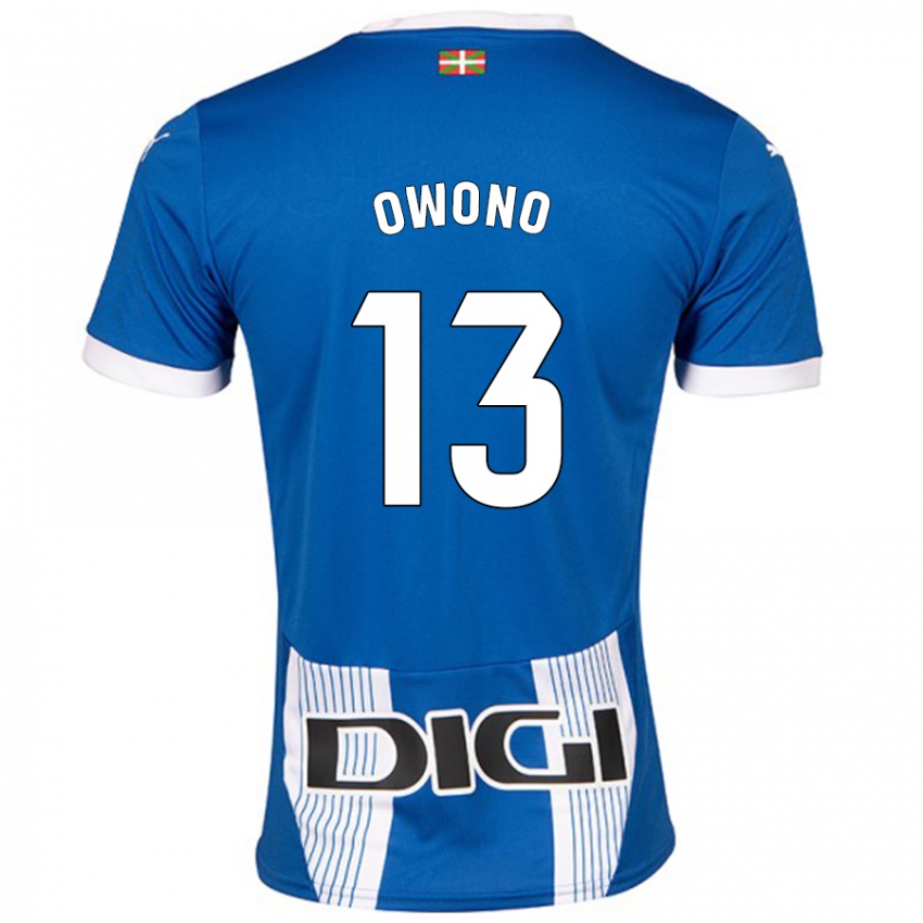 Gyermek Jesús Owono #13 Kék Hazai Jersey 2024/25 Mez Póló Ing