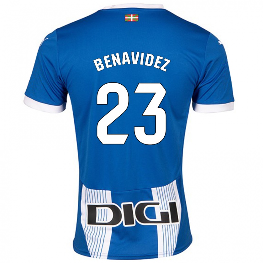 Gyermek Carlos Benavidez #23 Kék Hazai Jersey 2024/25 Mez Póló Ing