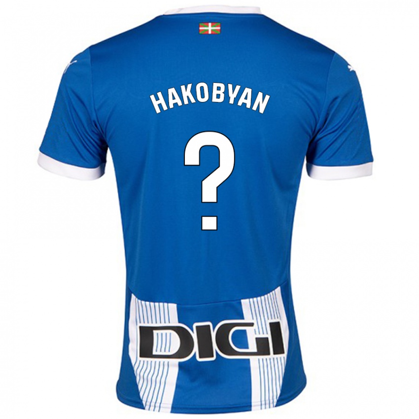 Gyermek Andranik Hakobyan #0 Kék Hazai Jersey 2024/25 Mez Póló Ing