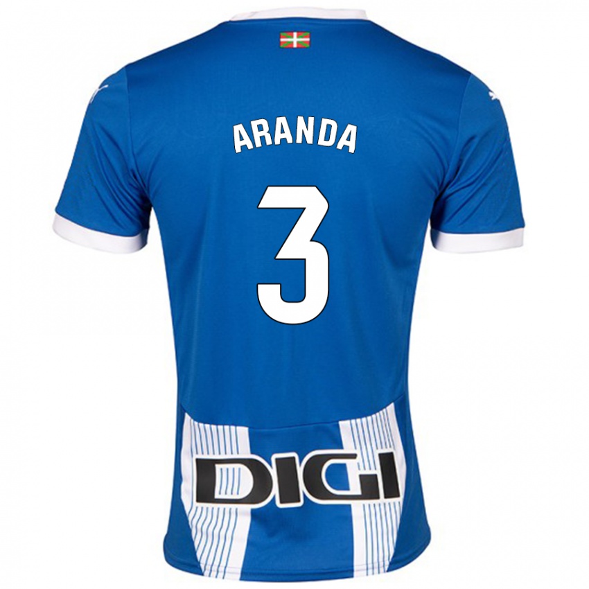 Gyermek Miguel Aranda #3 Kék Hazai Jersey 2024/25 Mez Póló Ing