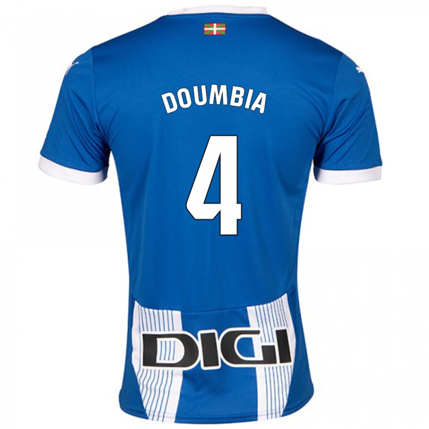 Gyermek Daouda Doumbia #4 Kék Hazai Jersey 2024/25 Mez Póló Ing