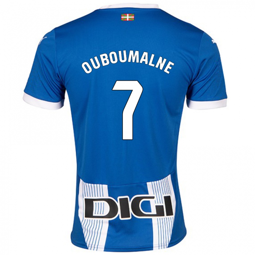 Gyermek Ibra Ouboumalne #7 Kék Hazai Jersey 2024/25 Mez Póló Ing