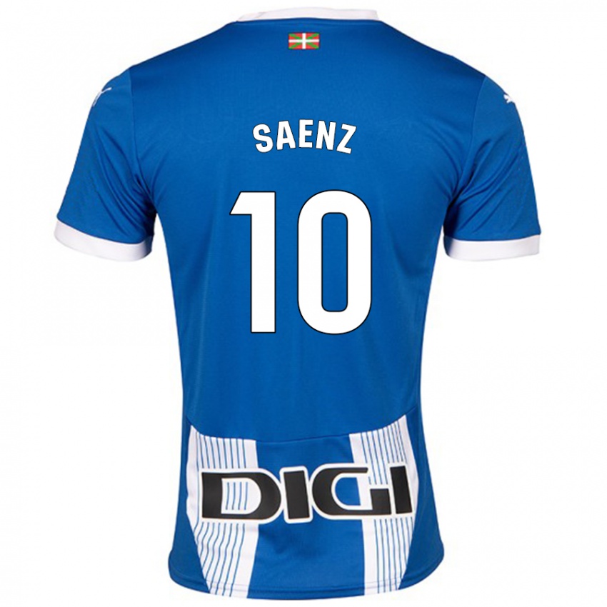 Gyermek Iñaki Saenz #10 Kék Hazai Jersey 2024/25 Mez Póló Ing