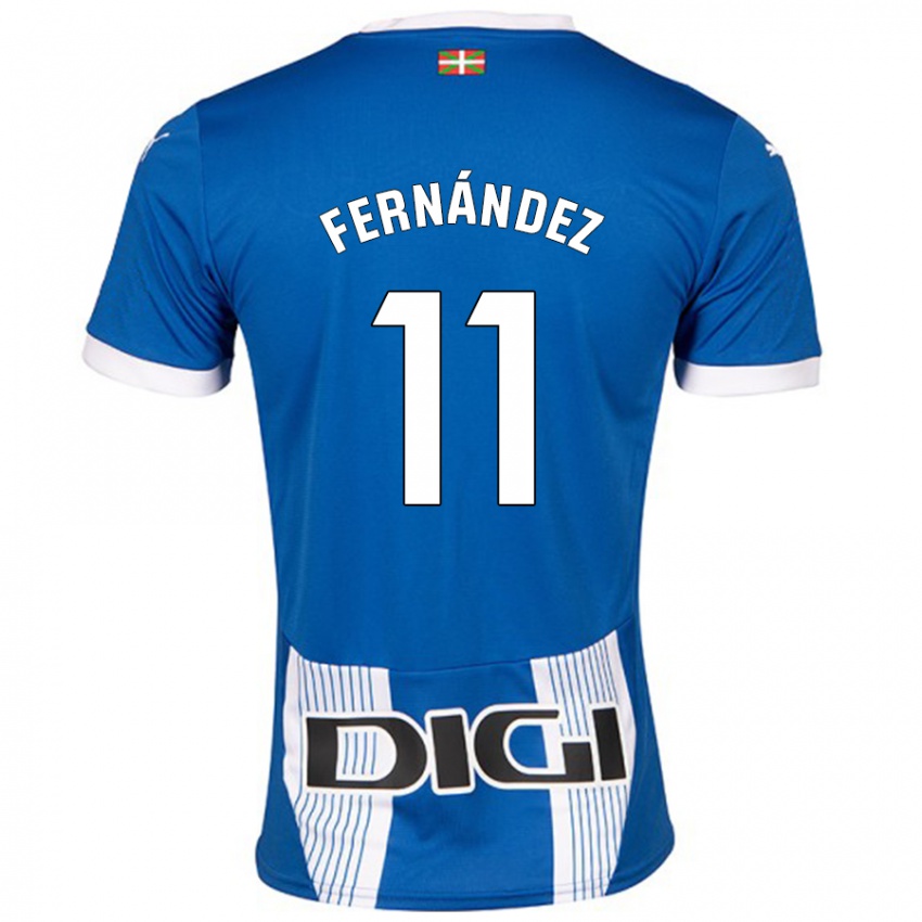 Gyermek Imanol Fernández #11 Kék Hazai Jersey 2024/25 Mez Póló Ing