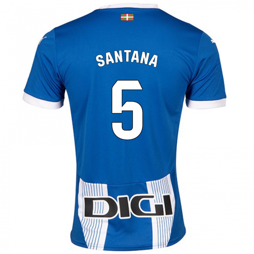 Gyermek Vanesa Santana #5 Kék Hazai Jersey 2024/25 Mez Póló Ing