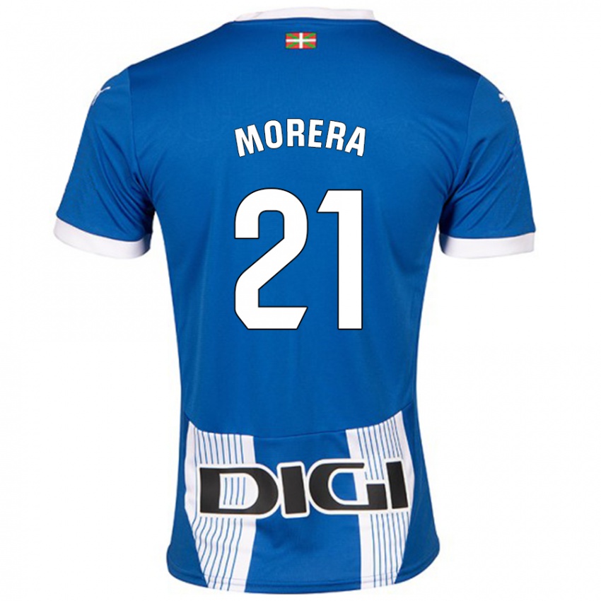 Gyermek Carla Morera #21 Kék Hazai Jersey 2024/25 Mez Póló Ing