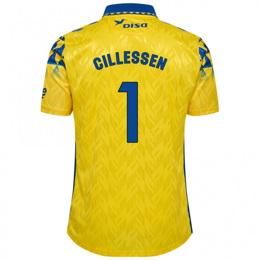 Gyermek Jasper Cillessen #1 Sárga Kék Hazai Jersey 2024/25 Mez Póló Ing