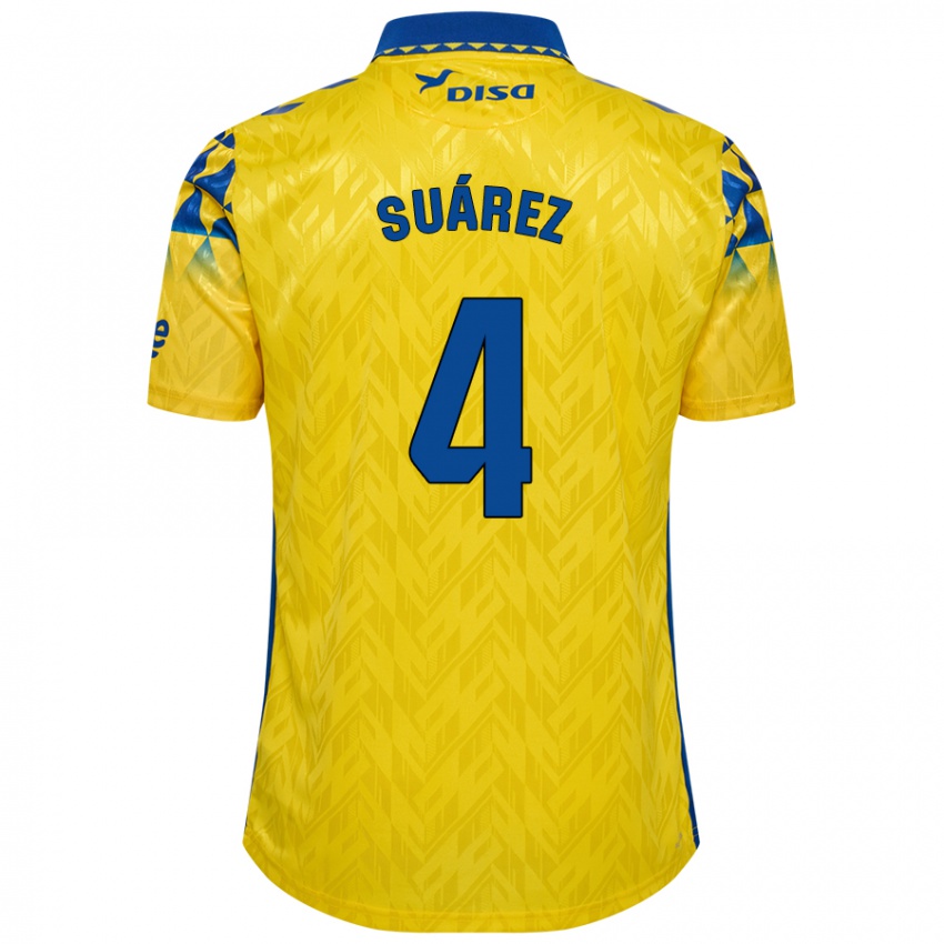 Gyermek Alex Suárez #4 Sárga Kék Hazai Jersey 2024/25 Mez Póló Ing