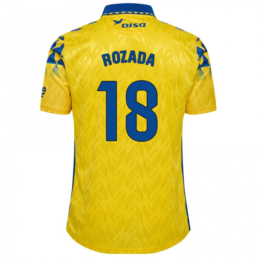 Gyermek Viti Rozada #18 Sárga Kék Hazai Jersey 2024/25 Mez Póló Ing