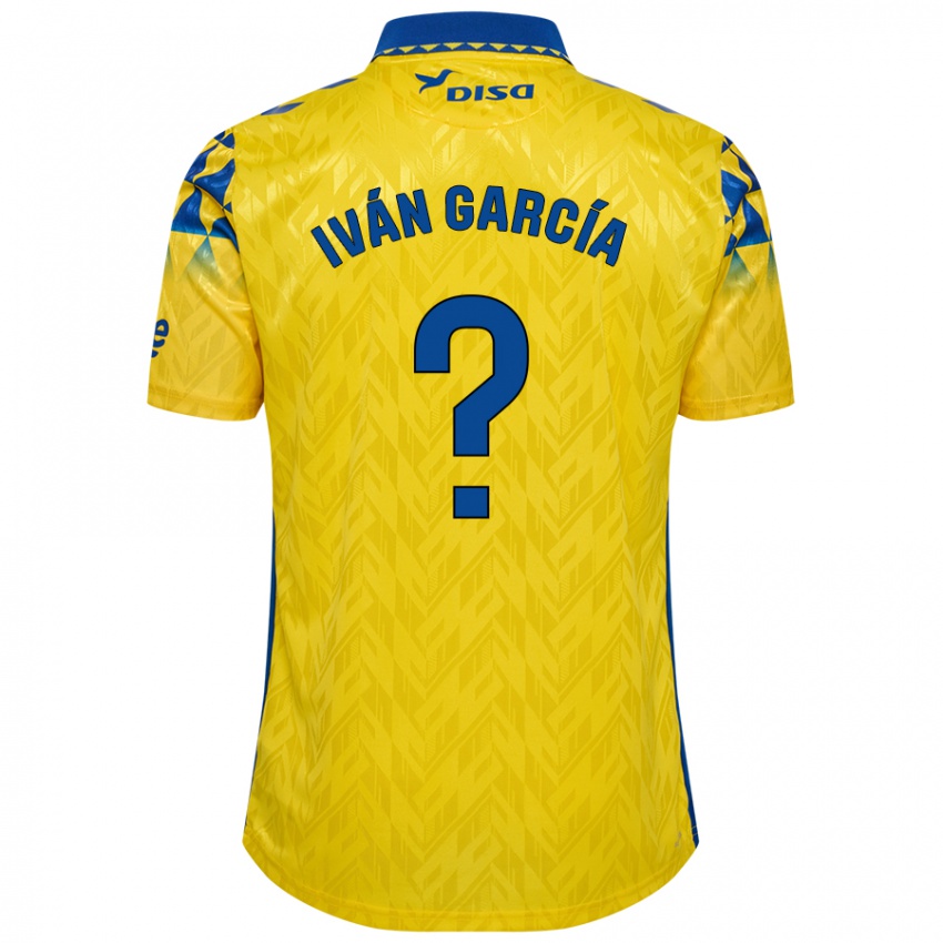 Gyermek Iván García #0 Sárga Kék Hazai Jersey 2024/25 Mez Póló Ing