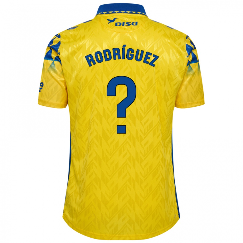 Gyermek David Rodríguez #0 Sárga Kék Hazai Jersey 2024/25 Mez Póló Ing