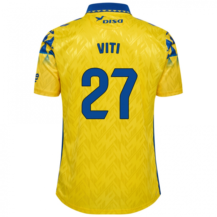 Gyermek Viti #27 Sárga Kék Hazai Jersey 2024/25 Mez Póló Ing