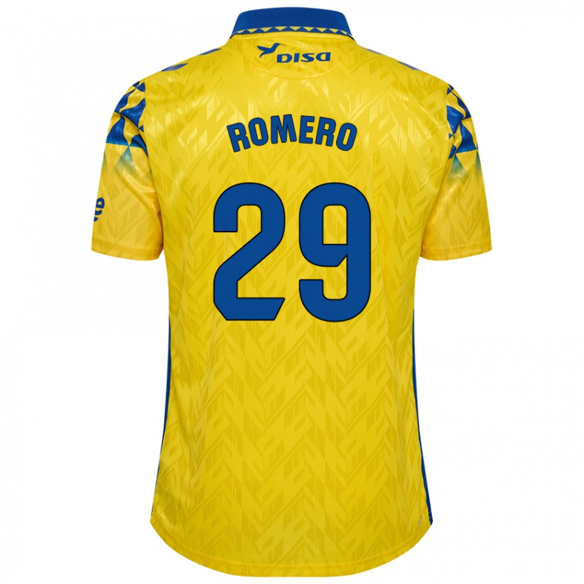 Gyermek Elías Romero #29 Sárga Kék Hazai Jersey 2024/25 Mez Póló Ing