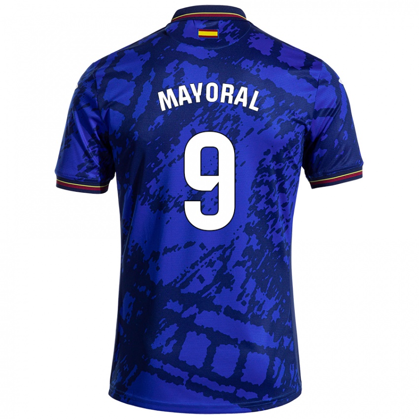 Gyermek Borja Mayoral #9 Sötétebb Kék Hazai Jersey 2024/25 Mez Póló Ing