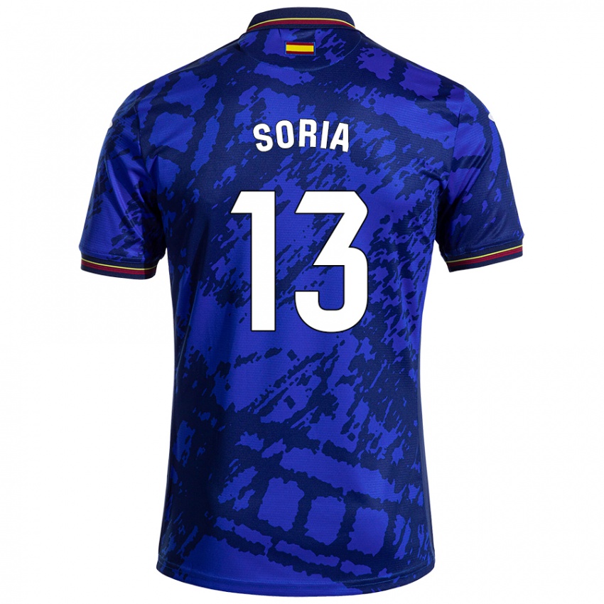 Gyermek David Soria #13 Sötétebb Kék Hazai Jersey 2024/25 Mez Póló Ing