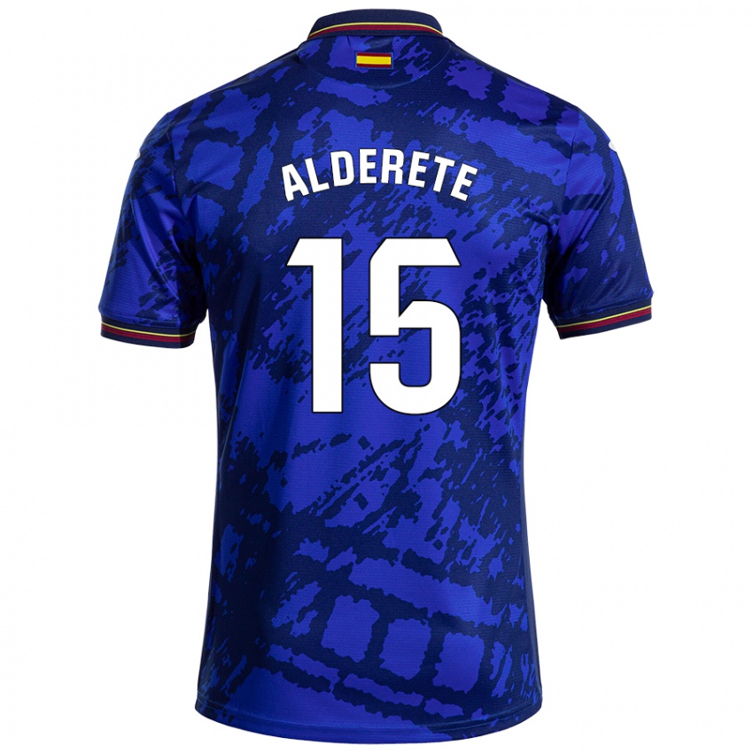 Gyermek Omar Alderete #15 Sötétebb Kék Hazai Jersey 2024/25 Mez Póló Ing