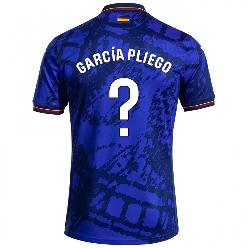 Gyermek Hugo García Pliego #0 Sötétebb Kék Hazai Jersey 2024/25 Mez Póló Ing