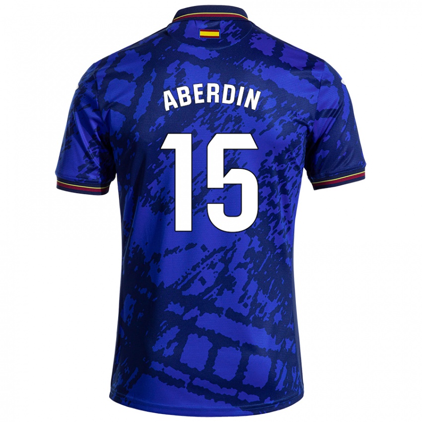 Gyermek Nabil Aberdin #15 Sötétebb Kék Hazai Jersey 2024/25 Mez Póló Ing