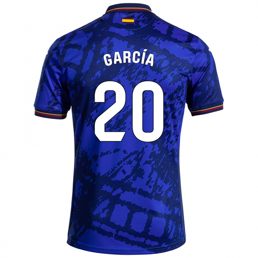 Gyermek Álex García #20 Sötétebb Kék Hazai Jersey 2024/25 Mez Póló Ing