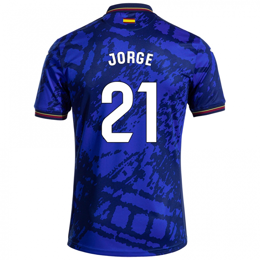 Gyermek Jeremy Jorge #21 Sötétebb Kék Hazai Jersey 2024/25 Mez Póló Ing