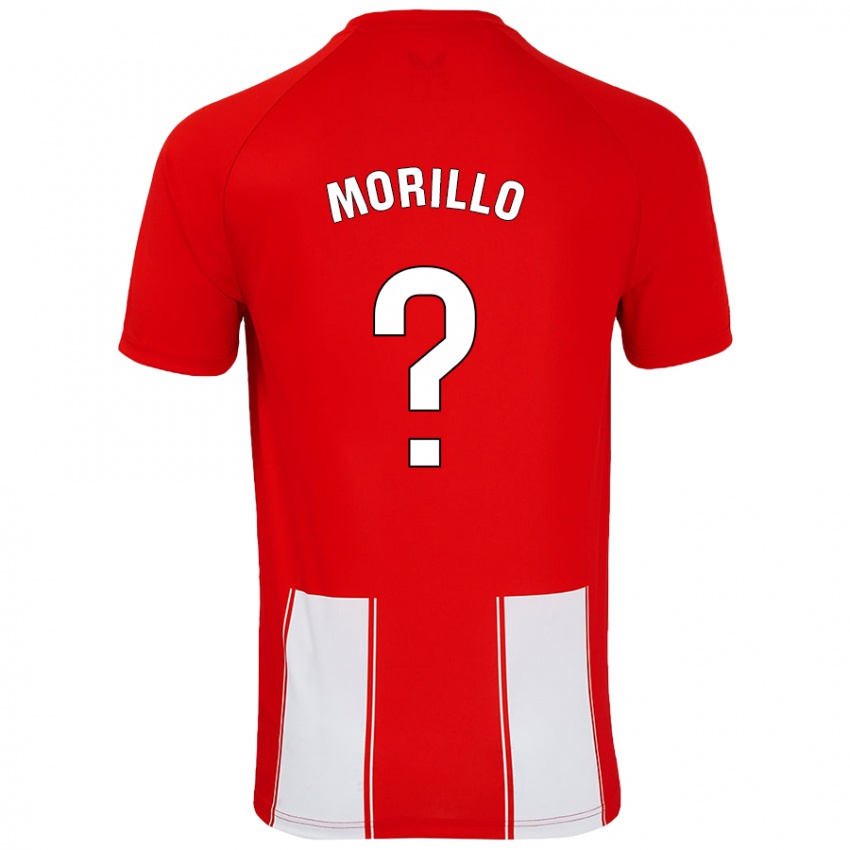 Gyermek Manu Morillo #0 Piros Fehér Hazai Jersey 2024/25 Mez Póló Ing