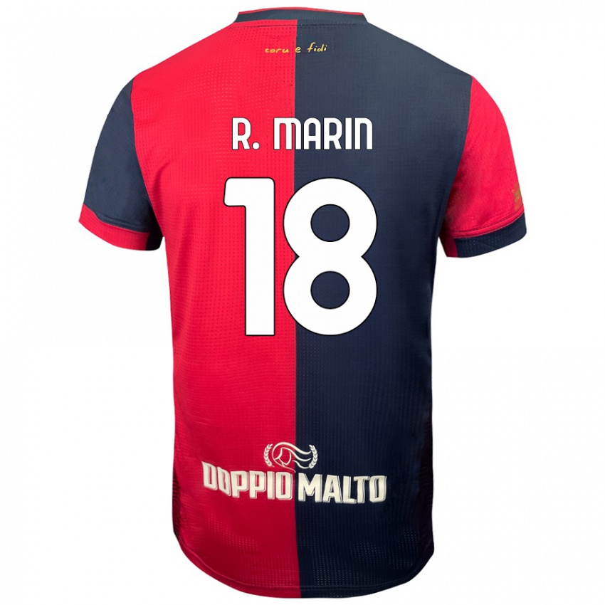 Gyermek Răzvan Marin #18 Piros Sötétebb Kék Hazai Jersey 2024/25 Mez Póló Ing