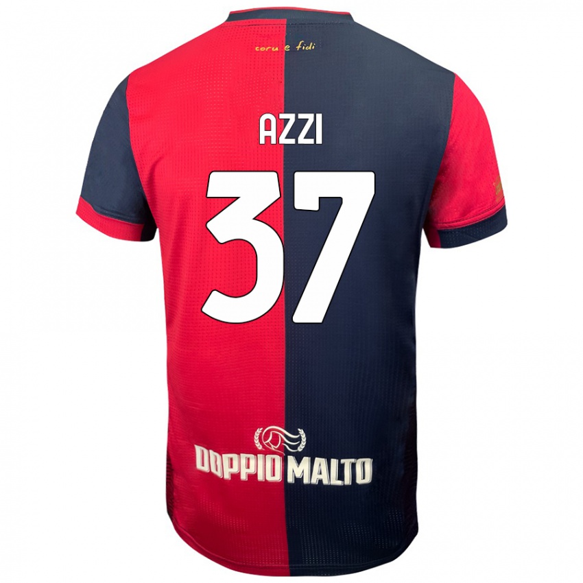 Gyermek Paulo Azzi #37 Piros Sötétebb Kék Hazai Jersey 2024/25 Mez Póló Ing