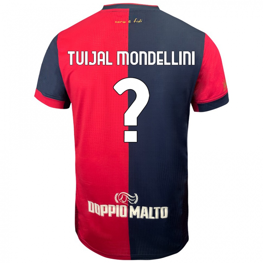 Gyermek Luca Tuijal Mondellini #0 Piros Sötétebb Kék Hazai Jersey 2024/25 Mez Póló Ing