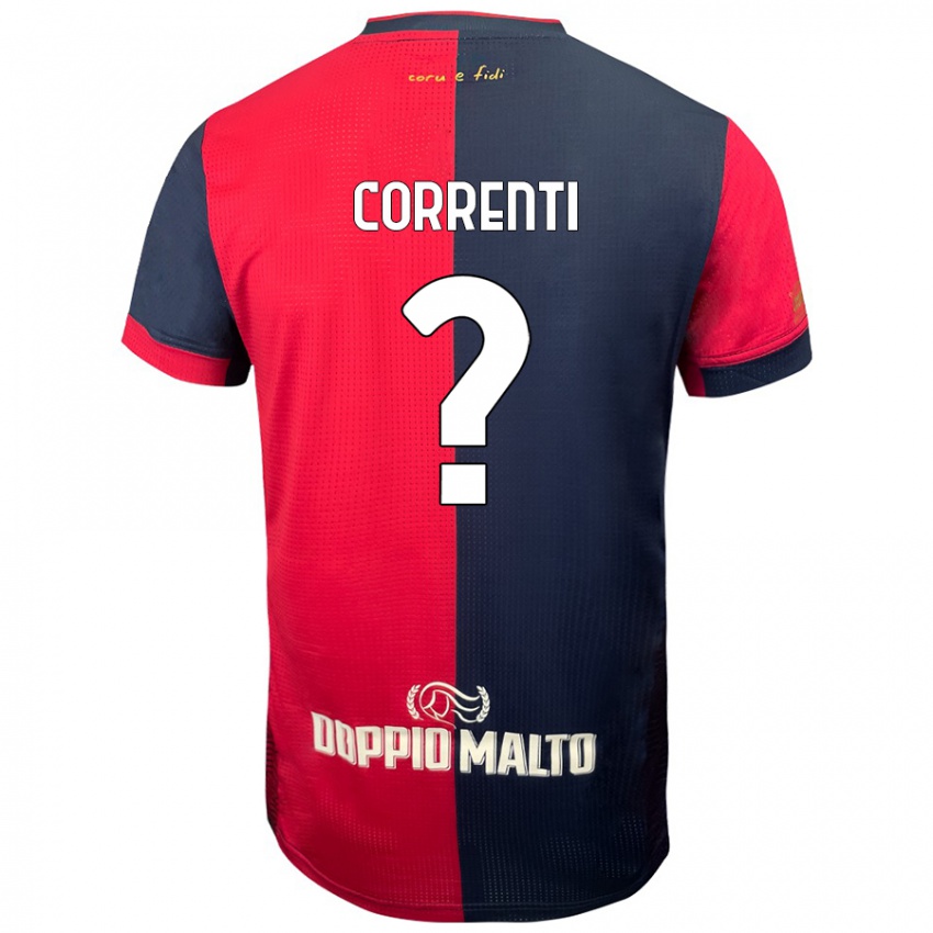 Gyermek Gabriele Correnti #0 Piros Sötétebb Kék Hazai Jersey 2024/25 Mez Póló Ing