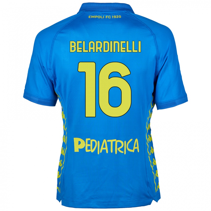 Gyermek Luca Belardinelli #16 Kék Hazai Jersey 2024/25 Mez Póló Ing