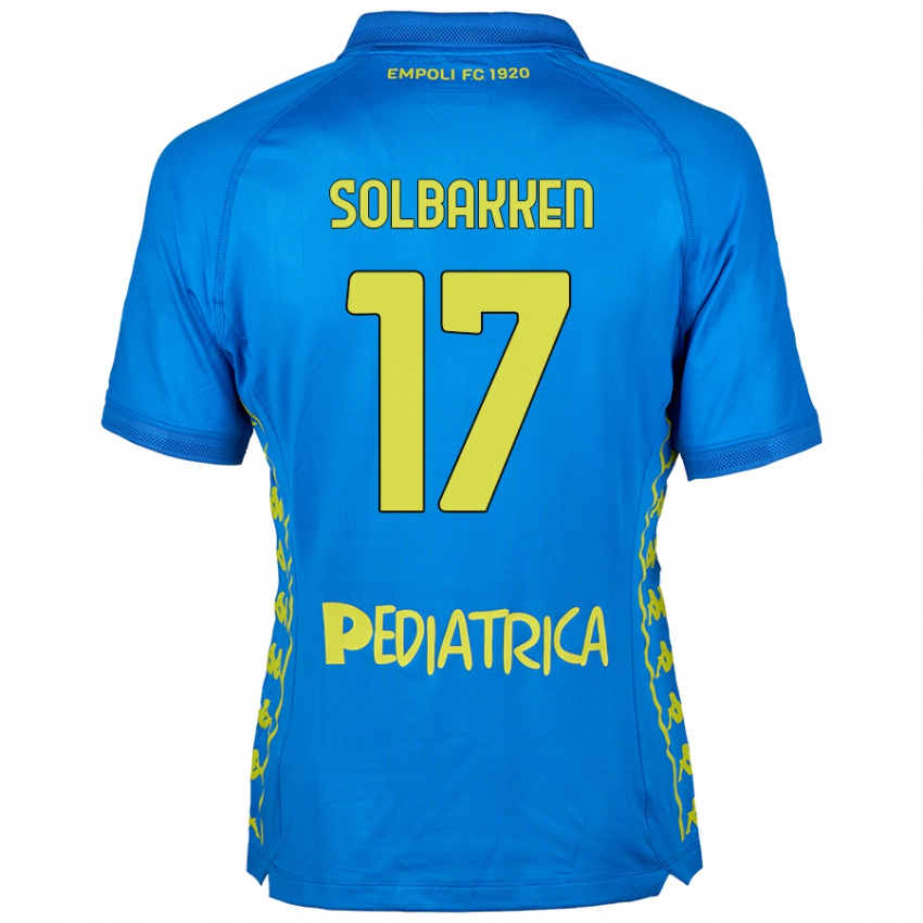 Gyermek Ola Solbakken #17 Kék Hazai Jersey 2024/25 Mez Póló Ing